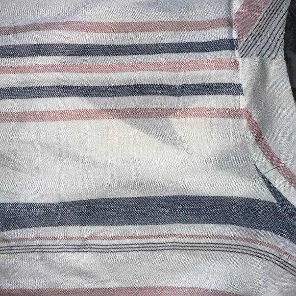 Sim & Sam Vertical Striped Bat Wing Crop Top White Small - Picture 13 of 15